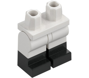 LEGO Valkoinen Minihahmo Lantio ja jalat jossa Musta Boots (21019 / 77601)