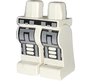 LEGO Blanco Minifigura Caderas y piernas con Plateado Armadura (3815)