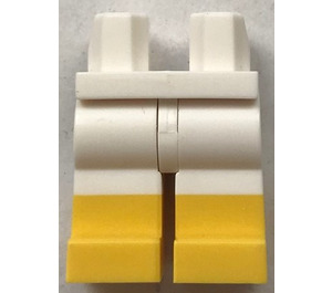 LEGO Weiß Minifigure Hüften und Beine mit Gelb Boots (21019 / 79690)