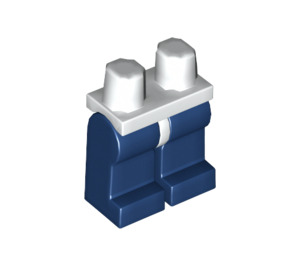 LEGO Weiß Minifigure Hüften mit Dark Blau Beine (3815 / 73200)