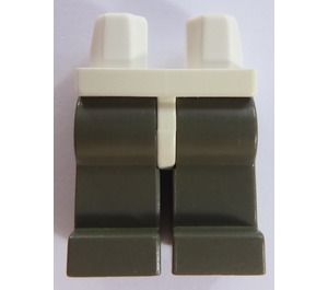 LEGO White Minifigure Hips with Dark Gray Legs (3815)
