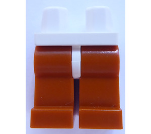 LEGO Wit Minifigure Heupen met Dark Oranje Poten (3815 / 73200)