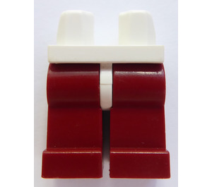 LEGO Weiß Minifigure Hüften mit Dark rot Beine (3815 / 73200)