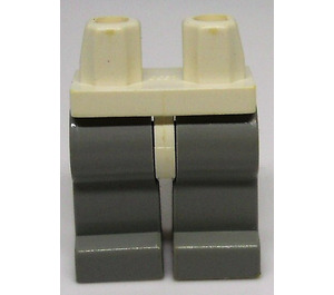 LEGO White Minifigure Hips with Light Gray Legs (3815)