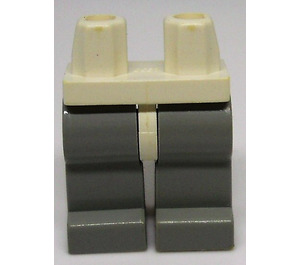 LEGO White Minifigure Hips with Light Gray Legs (3815 / 73200)