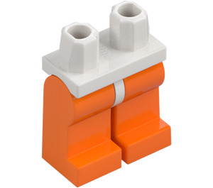 LEGO Bílá Minifigurka Boky s oranžová Nohy (3815 / 73200)