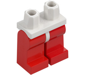 LEGO Wit Minifiguur Heupen met Rood Poten (73200 / 88584)