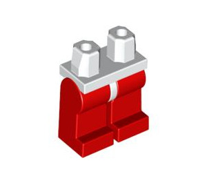 LEGO White Minifigure Hips with Red Legs (73200 / 88584)