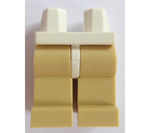 LEGO Weiß Minifigure Hüften mit Tan Beine (3815 / 73200)