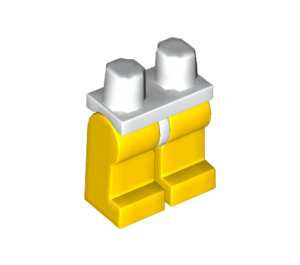 LEGO Weiß Minifigure Hüften mit Gelb Beine (73200 / 88584)