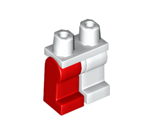 LEGO blanc Minifigure Jambes avec blanc La gauche Jambe et rouge Droite Jambe (3815 / 73200)