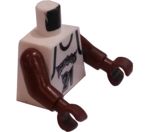 LEGO White Minifigure NBA Torso with Garnett / Timberwolves