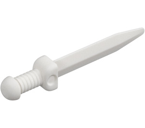 LEGO White Minifigure Short Sword with Thick Crossguard (18034)