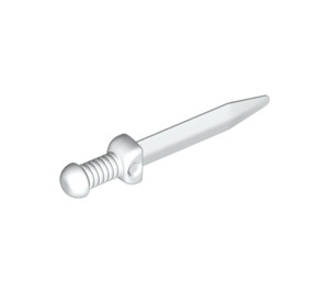 LEGO White Minifigure Short Sword with Thick Crossguard (18034)