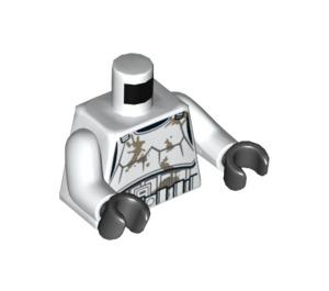 LEGO blanc Minifigure Torse Clone Trooper Armor avec Dirt Stains (973 / 76382)