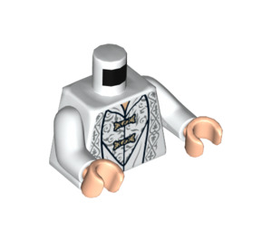 LEGO Weiß Minifigure Torso Saruman Weiß Gown (76382)
