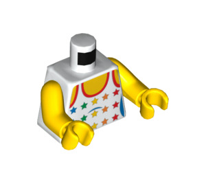 LEGO blanc Minifigure Torse avec Bathing Suit Ou Tank Haut avec Stars (973 / 76382)