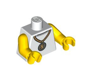 LEGO Weiß Minifigure Torso mit Gold Medallion (973 / 88585)
