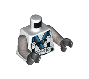 LEGO White Minifigure Torso with Jump Straps (973 / 76382)