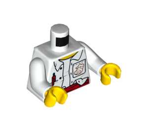 LEGO White Monkie Kid (Scared) Minifig Torso (973 / 76382)