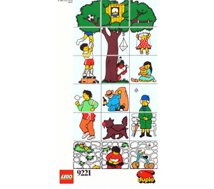 LEGO blanc Mosaic Picture Puzzle Card Park for Set 9221