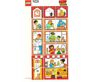 LEGO blanc Mosaic Picture Puzzle Card Town from Set 9221