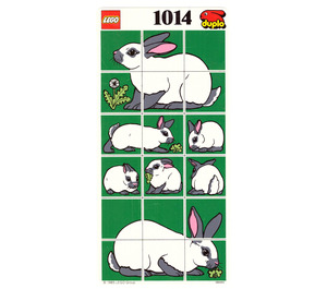 LEGO White Mosaic Puzzle Card Rabbit