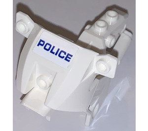 LEGO White Motorcycle Fairing with Dark Blue POLICE Sticker (52035)