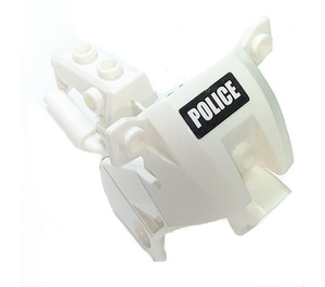 LEGO blanc Moto Fairing avec Police Autocollant (52035)