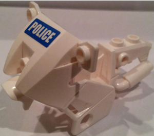 LEGO White Motorcycle Fairing with 'POLICE' Sticker (52035)