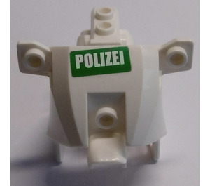 LEGO White Motorcycle Fairing with "POLIZEI" Sticker (52035)