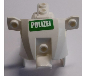 LEGO Bílá Motocykl Kapotáž s "POLIZEI" Samolepka (52035)