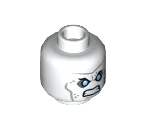 LEGO White Mr. Freeze Head (Recessed Solid Stud) (3626 / 11502)