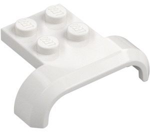 LEGO White Mudguard Plate 2 x 2 with Shallow Wheel Arch (28326)