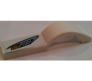 LEGO White Mudguard Tile 1 x 4.5 with Cellfish Logo (Right) Sticker (50947)