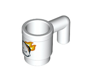 LEGO White Mug with Burning Marshmallow (3899 / 56867)