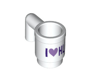 LEGO White Mug with I Love HLC (3899 / 36728)