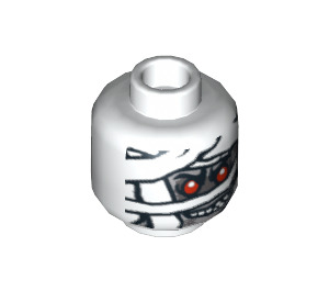 LEGO White Mummy Head (Safety Stud) (10410 / 11472)