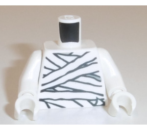 LEGO White Mummy Torso non Glow in Dark (973)