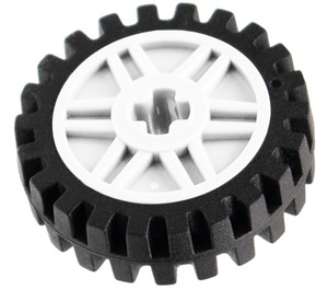 LEGO White Narrow Tire Ø24 x 7mm with Rim Narrow Ø 18 x 7