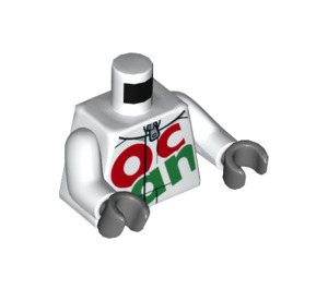 LEGO Weiß Octan Off Roader Minifig Torso (973 / 76382)