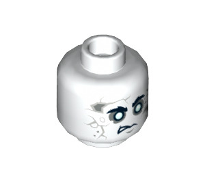 LEGO White Officer Santos Minifigure Head (Recessed Solid Stud) (3626 / 33952)