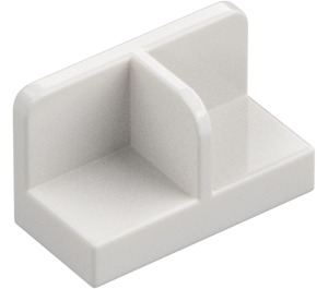 LEGO White Panel 1 x 2 x 1 with Thin Central Divider and Rounded Corners (18971 / 93095)