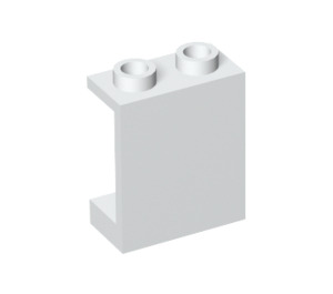 LEGO Hvit Panel 1 x 2 x 2 uten sidestøtter, hule knotter (4864 / 6268)