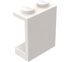 LEGO Weiß Panel 1 x 2 x 2 ohne seitliche Stützen, solide Bolzen (4864)