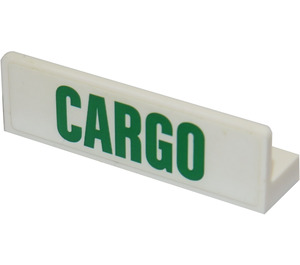 LEGO White Panel 1 x 4 with Rounded Corners with 'CARGO' Sticker (15207)