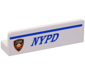 LEGO White Panel 1 x 4 with Rounded Corners with Police Badge Sticker (15207)