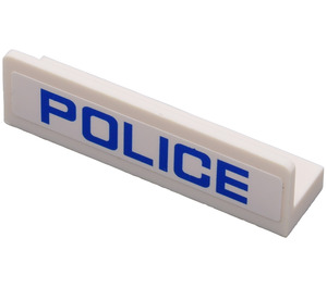 LEGO White Panel 1 x 4 with Rounded Corners with Police Sticker (15207)
