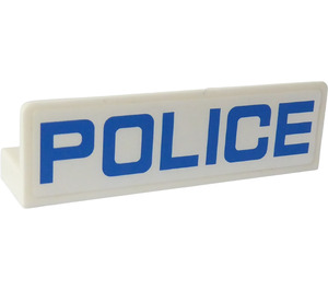LEGO White Panel 1 x 4 with Rounded Corners with 'POLICE' Sticker (15207)