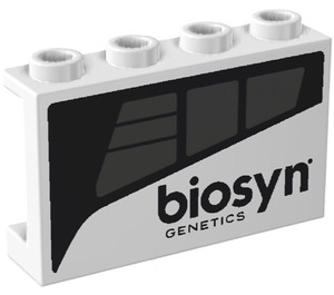 LEGO Bianco Pannello 1 x 4 x 2 con Panels e ‘biosyn GENETICS’ (Sinistra) Adesivo